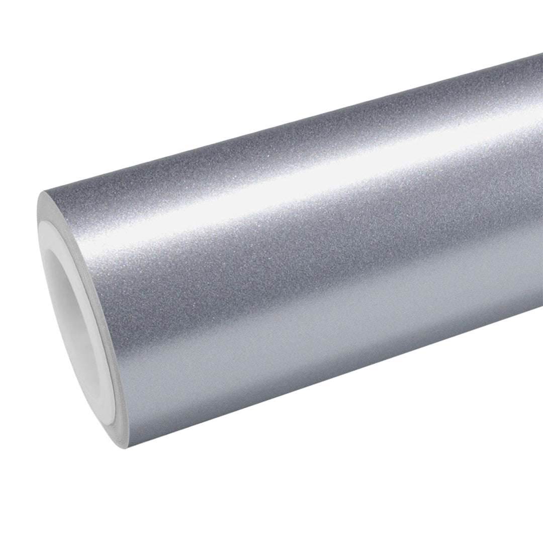 Satin Pearl Silver Vinyl Wrap - product view 1