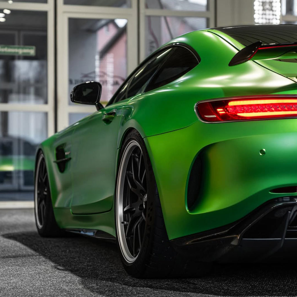 Satin Pearl Yellow Green Vinyl Wrap