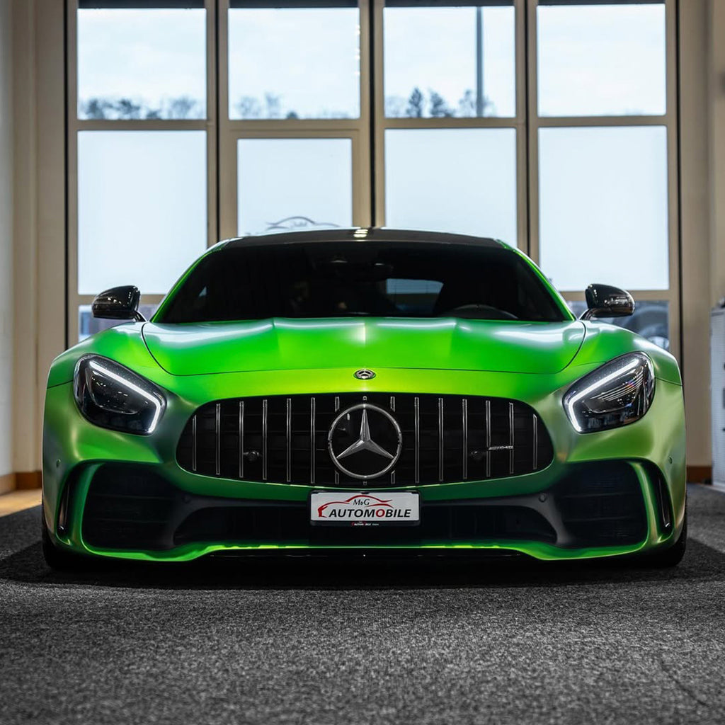 Satin Pearl Yellow Green Vinyl Wrap