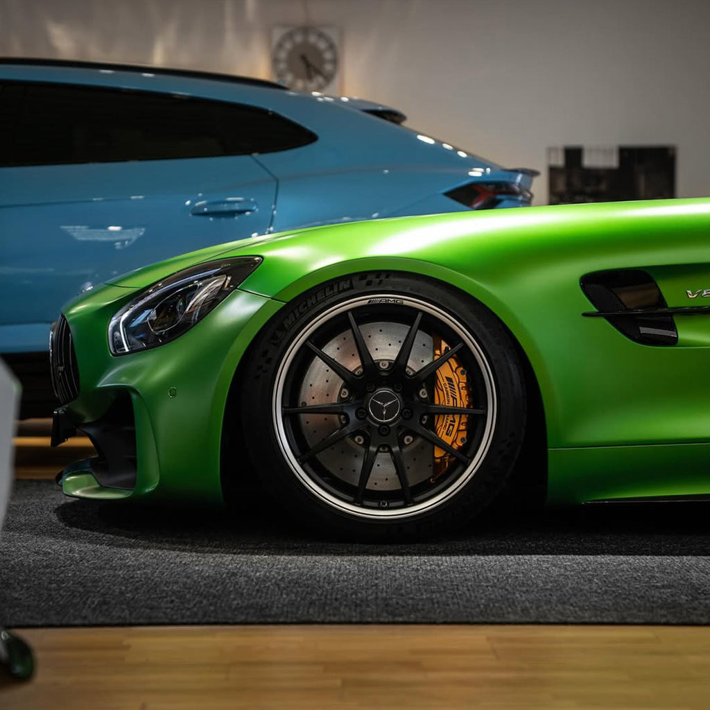 Satin Pearl Yellow Green Vinyl Wrap