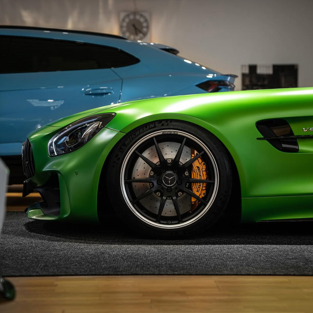 Satin Pearl Yellow Green Vinyl Wrap