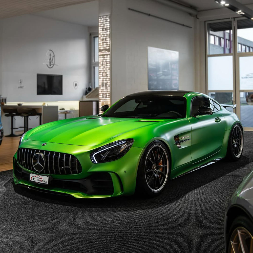 Satin Pearl Yellow Green Vinyl Wrap