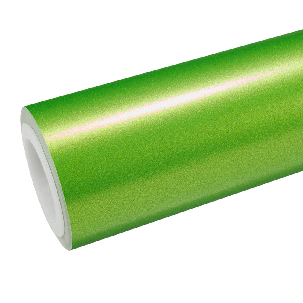 Satin Pearl Yellow Green Vinyl Wrap - product view 1
