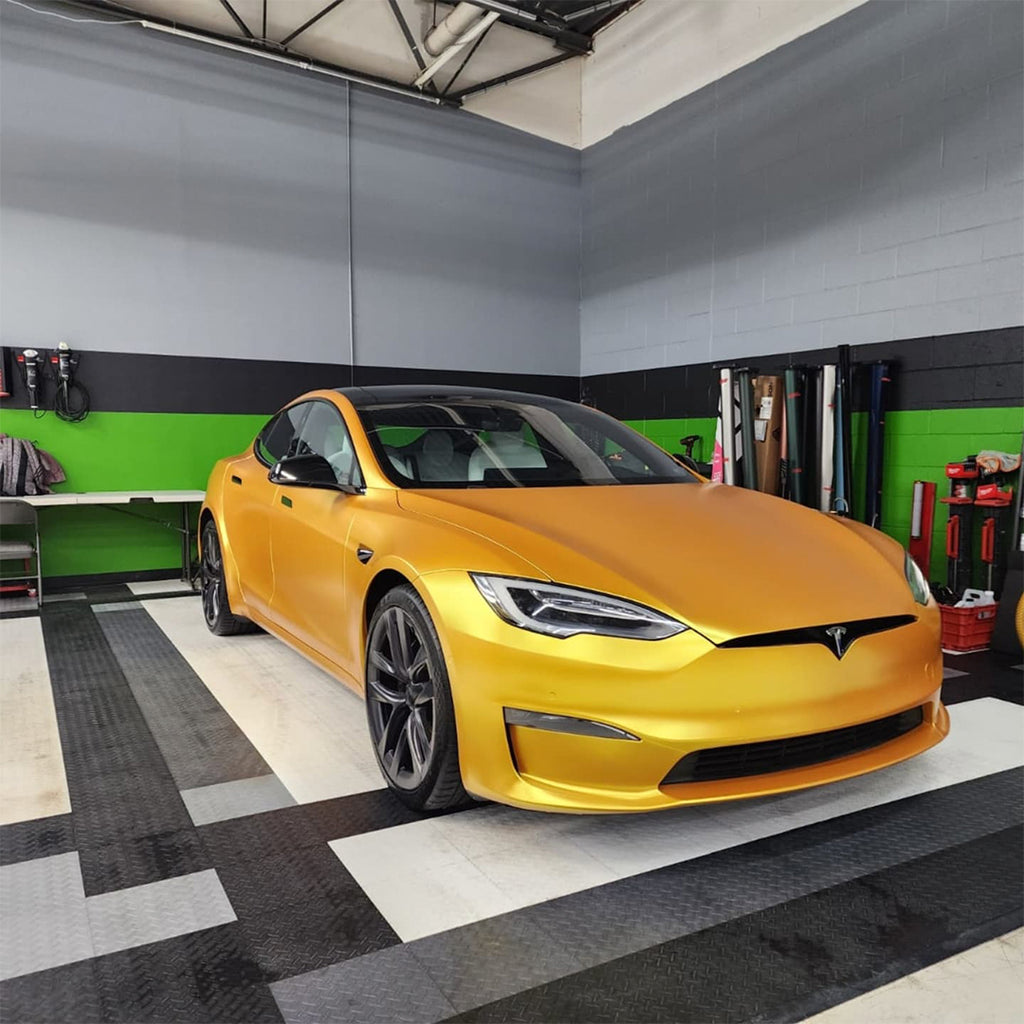 Satin Pearl Yellow Vinyl Wrap
