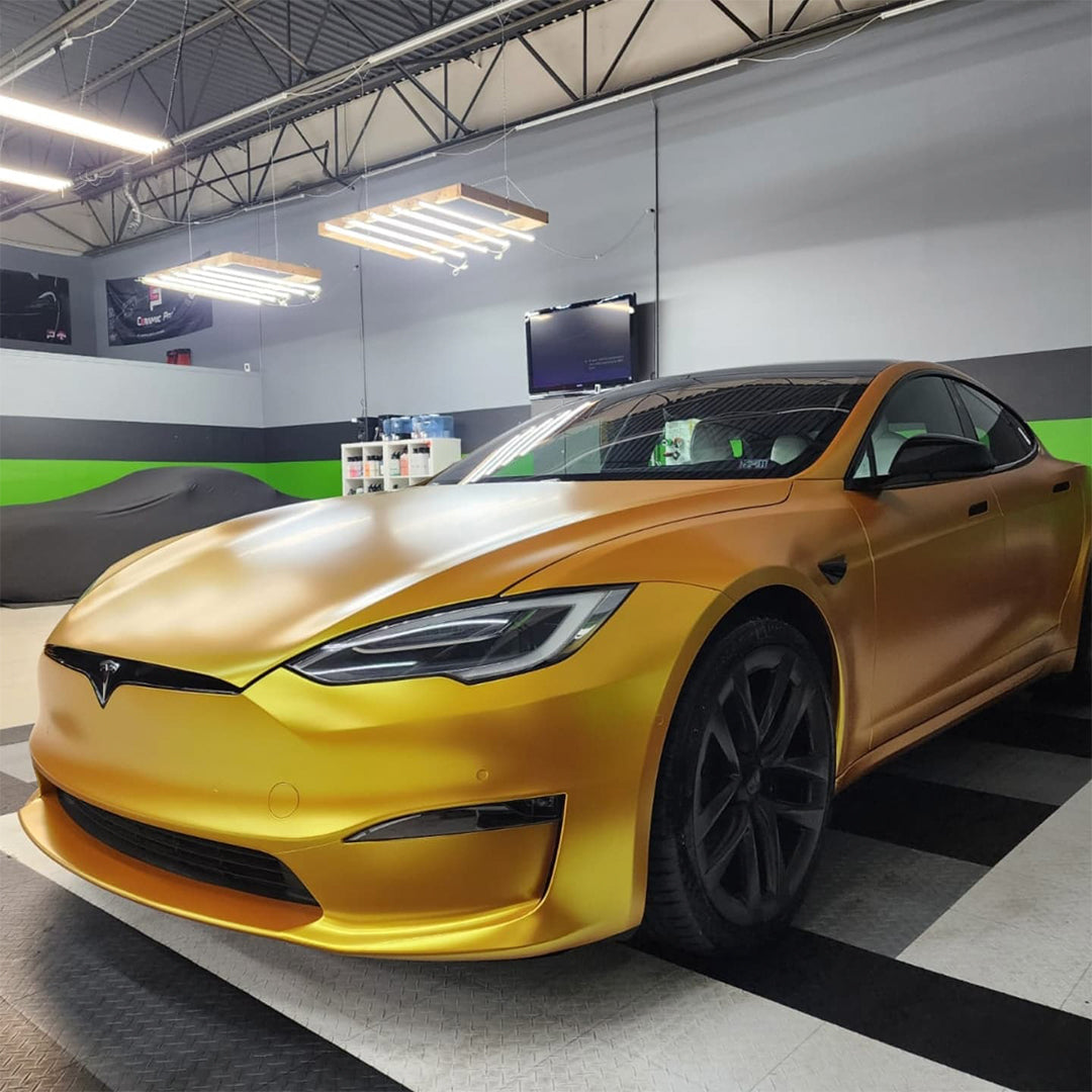 Satin Pearl Yellow Vinyl Wrap