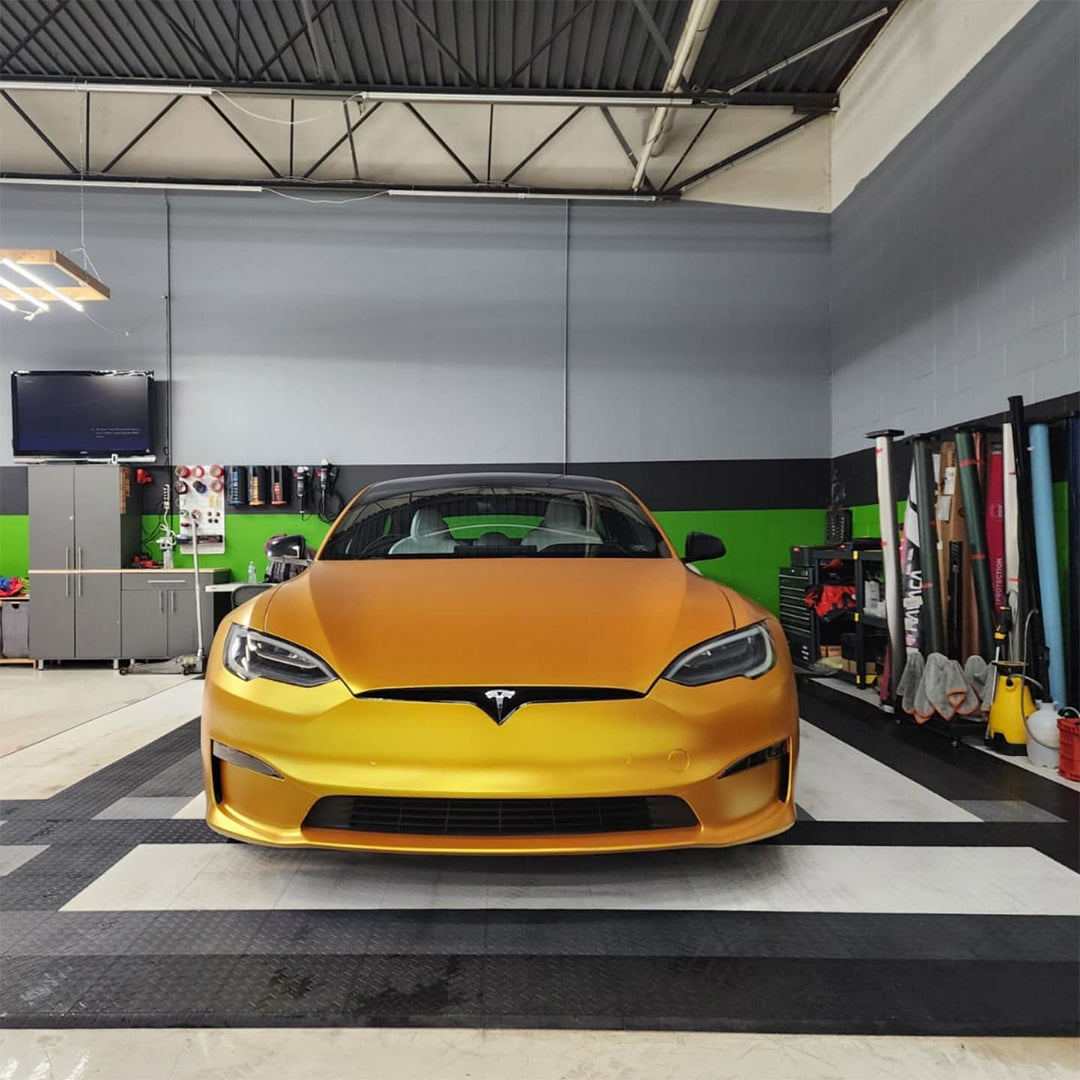Satin Pearl Yellow Vinyl Wrap