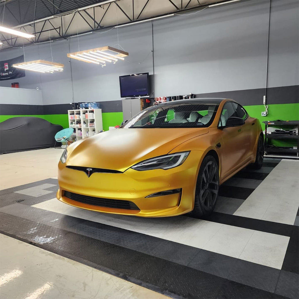 Satin Pearl Yellow Vinyl Wrap