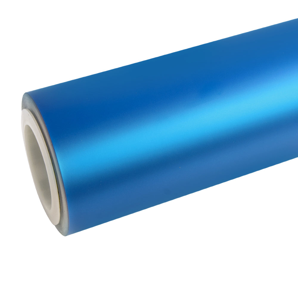 Satin Chrome Silk Azure Vinyl Wrap|Eowrap