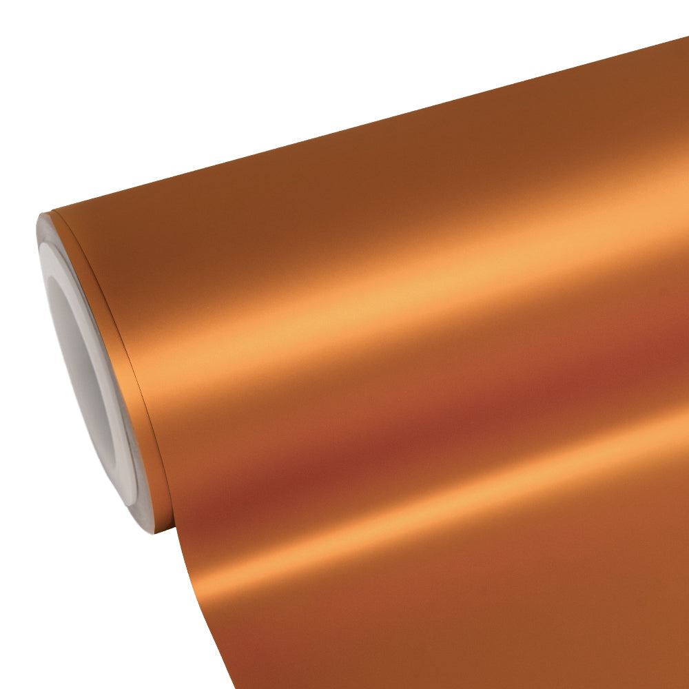 Satin Chrome Silk Bronze Orange Vinyl Wrap|Eowrap