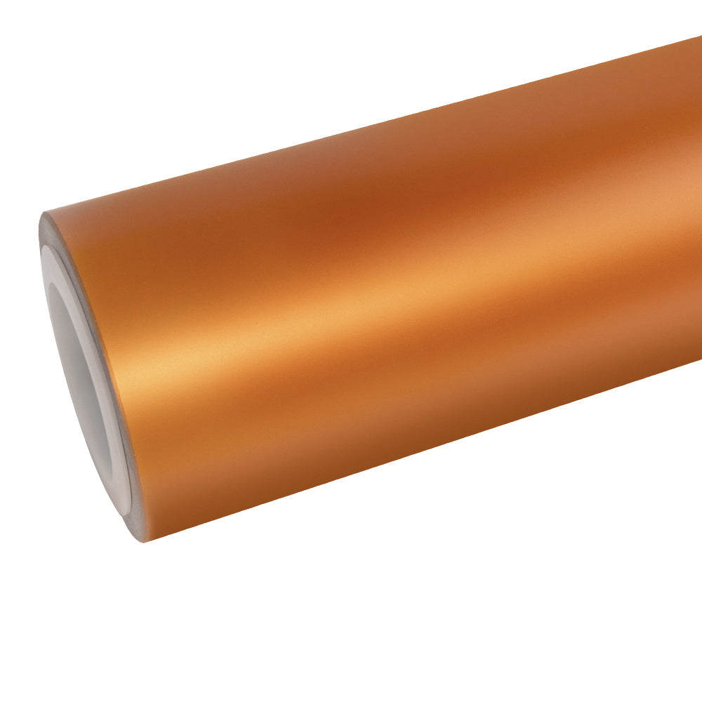 Satin Chrome Silk Bronze Orange Vinyl Wrap - product view 1
