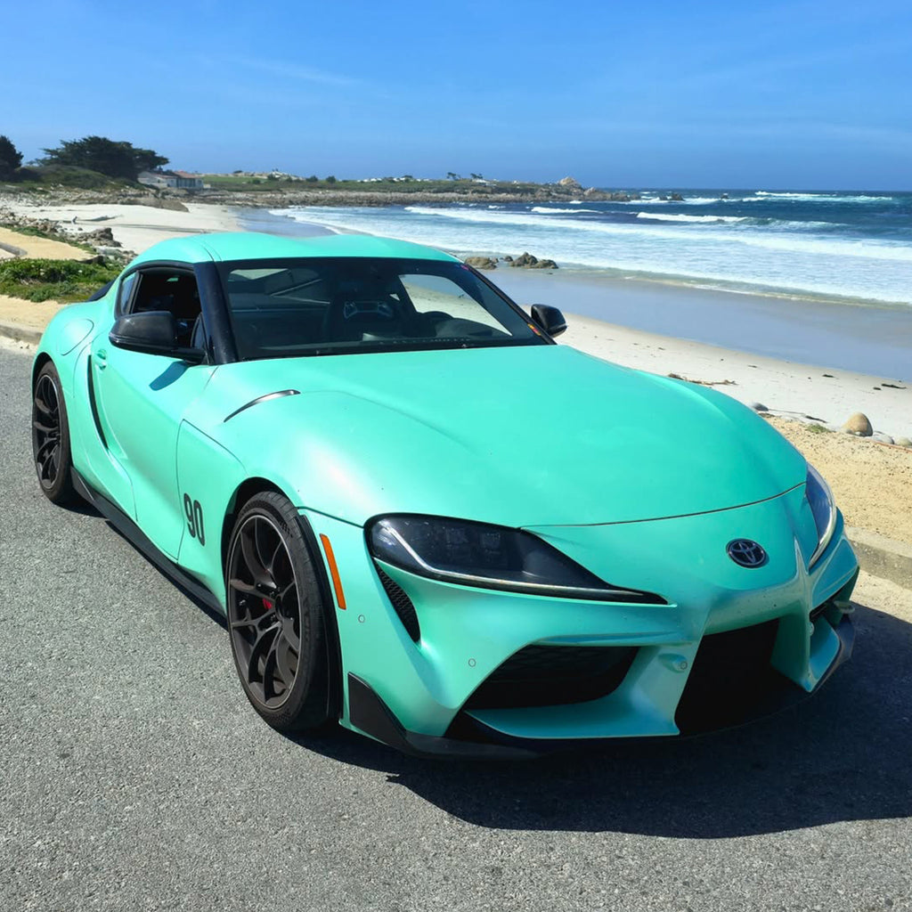Sparkle Gloss Glitter Vinyl Teal Wrap