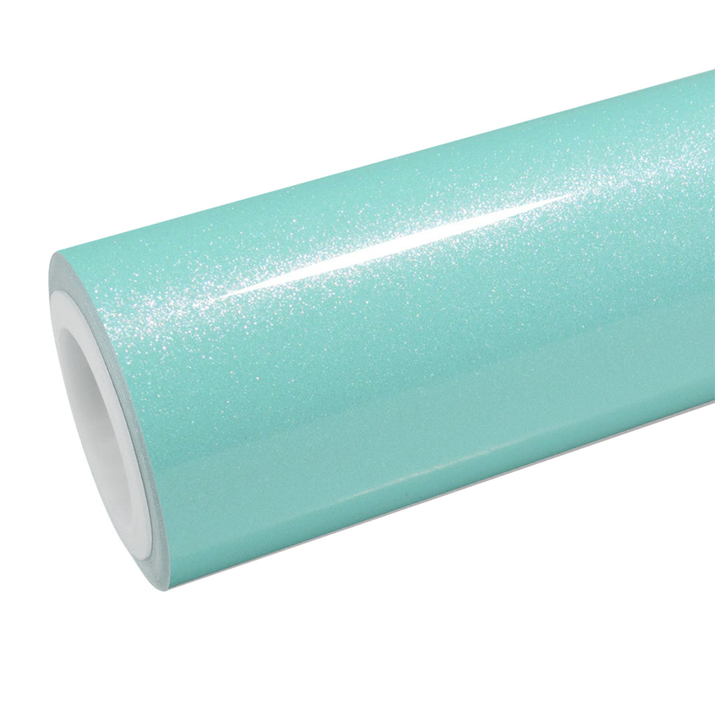 Sparkle Gloss Glitter Vinyl Teal Wrap - product view 1
