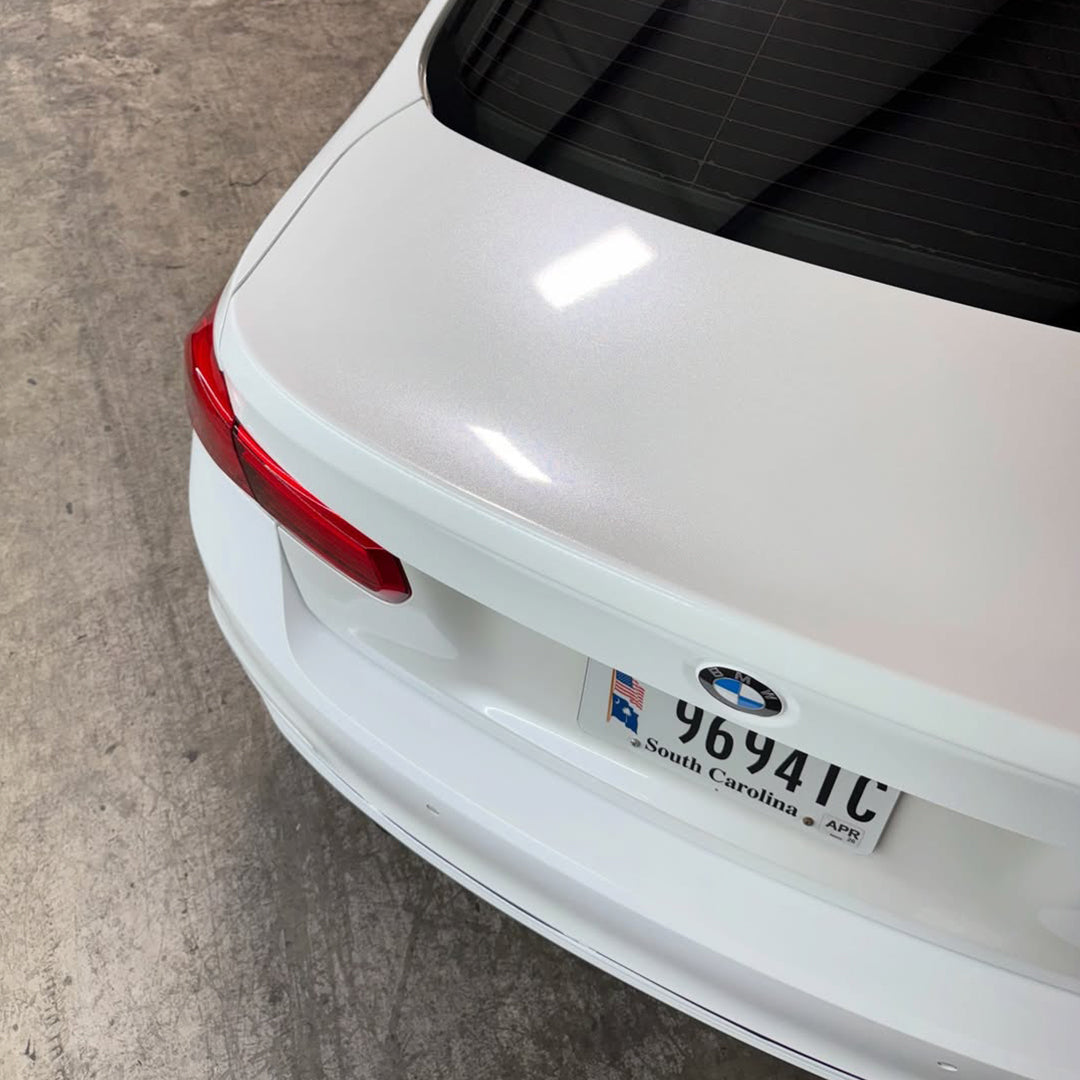 Sparkle Gloss White Glitter Vinyl Wrap