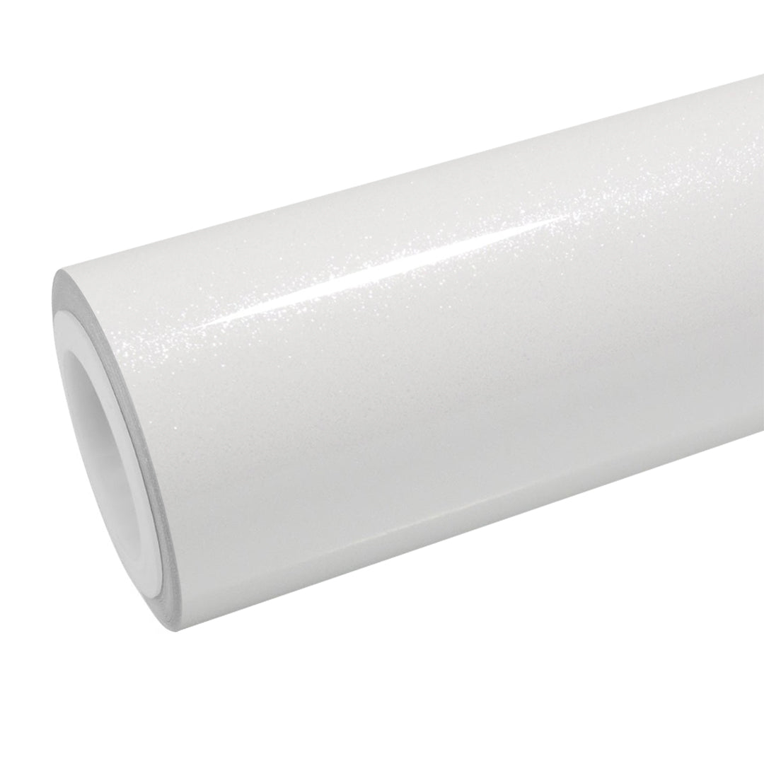 Sparkle Gloss White Glitter Vinyl Wrap - product view 1