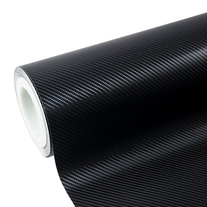 Spiral Black Carbon Fiber Vinyl Wrap|Eowrap