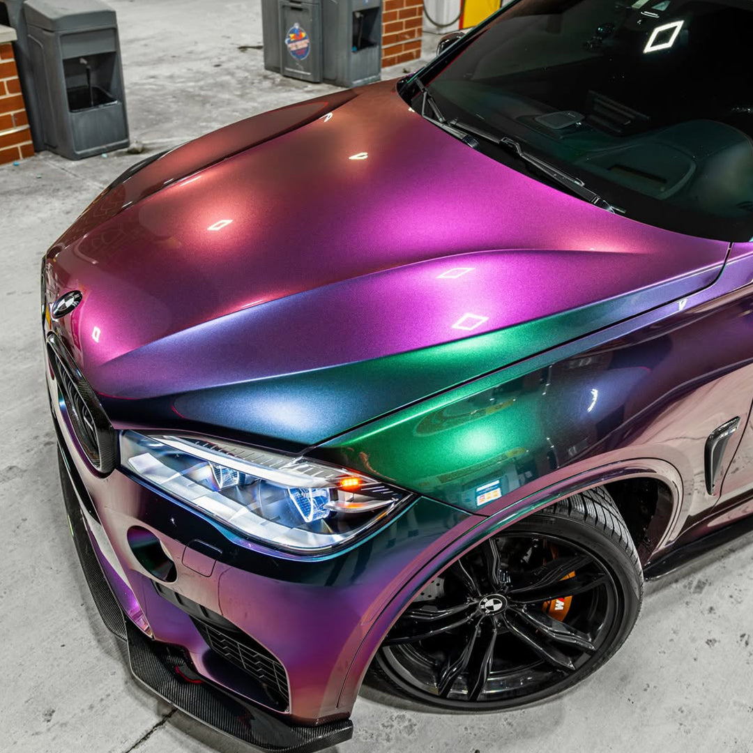 Gradient Metallic Green Red PPF