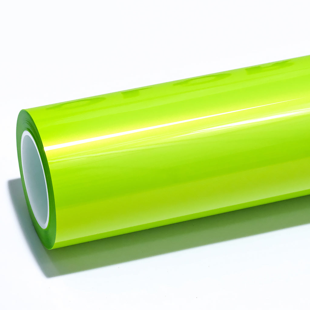 Gloss Fluorescent Yellow Green PPF color PPF roll for car wraps
