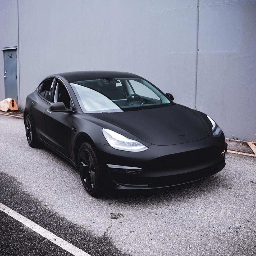 Tesla Model3|Matte Black Vinyl Wrap|Eowrap