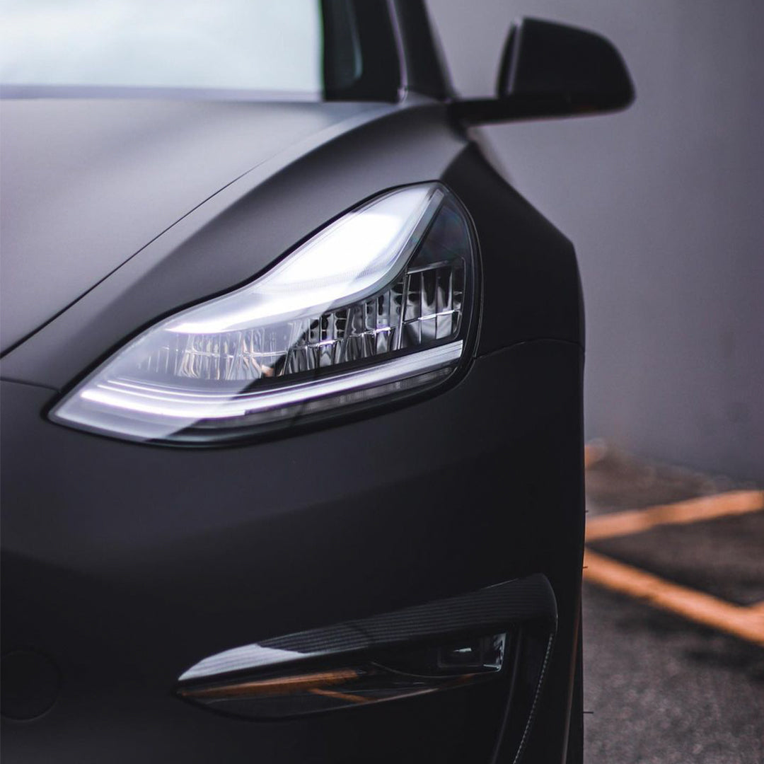 Tesla Model3|Matte Black Vinyl Wrap|Eowrap