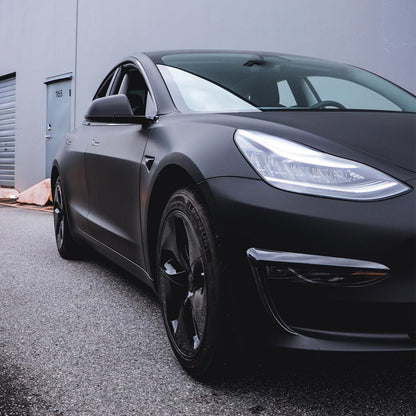 Tesla Model3|Matte Black Vinyl Wrap|Eowrap