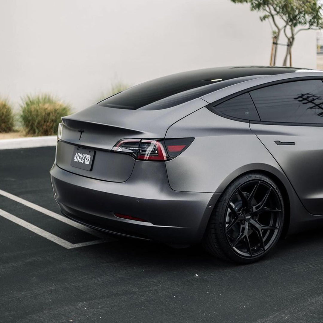 Tesla Model 3|Satin Titanium Gray Vinyl Wrap|Eowrap