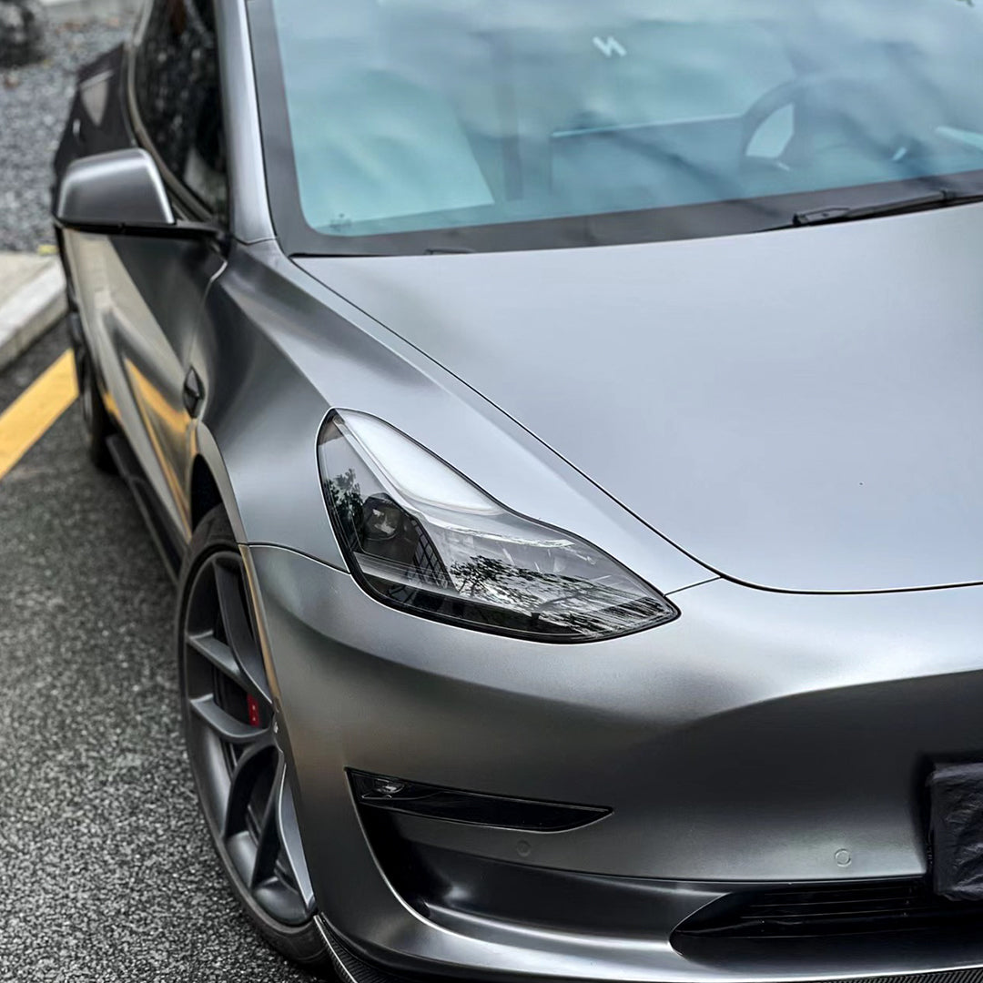 Tesla ModelY|Matte Metallic Titanium Gray Vinyl Wrap|Eowrap