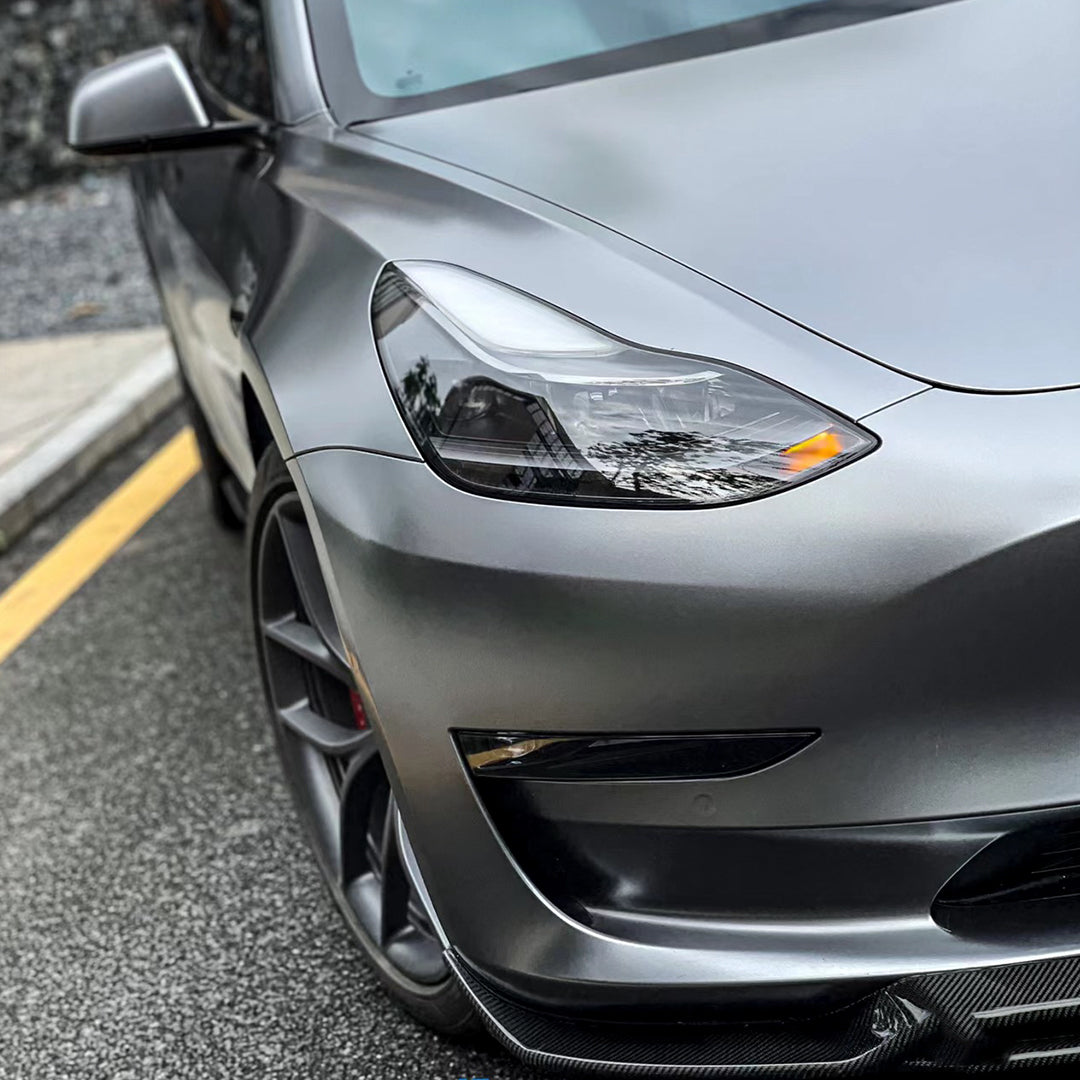 Tesla ModelY|Matte Metallic Titanium Gray Vinyl Wrap|Eowrap