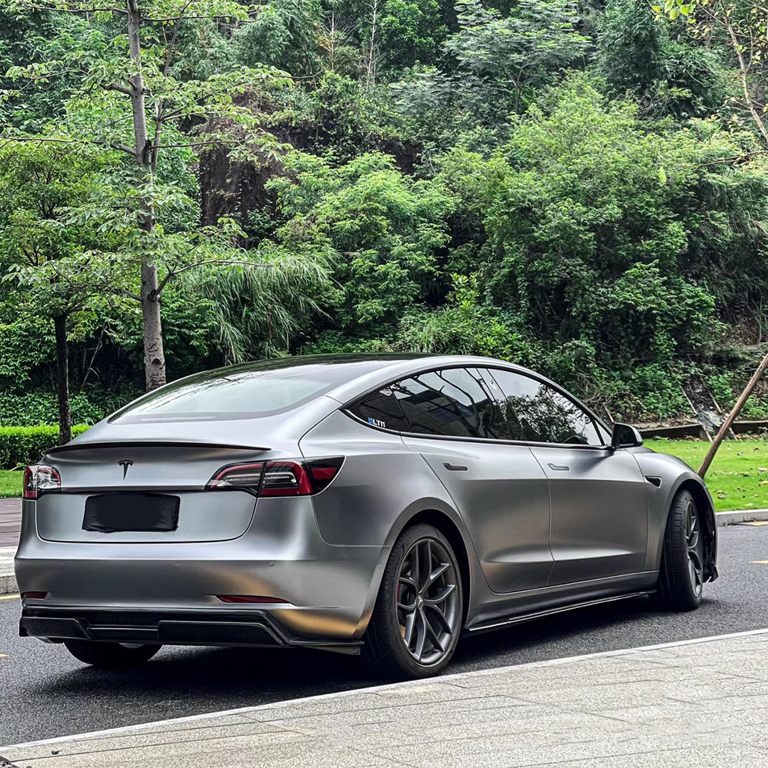 Tesla ModelY|Matte Metallic Titanium Gray Vinyl Wrap|Eowrap