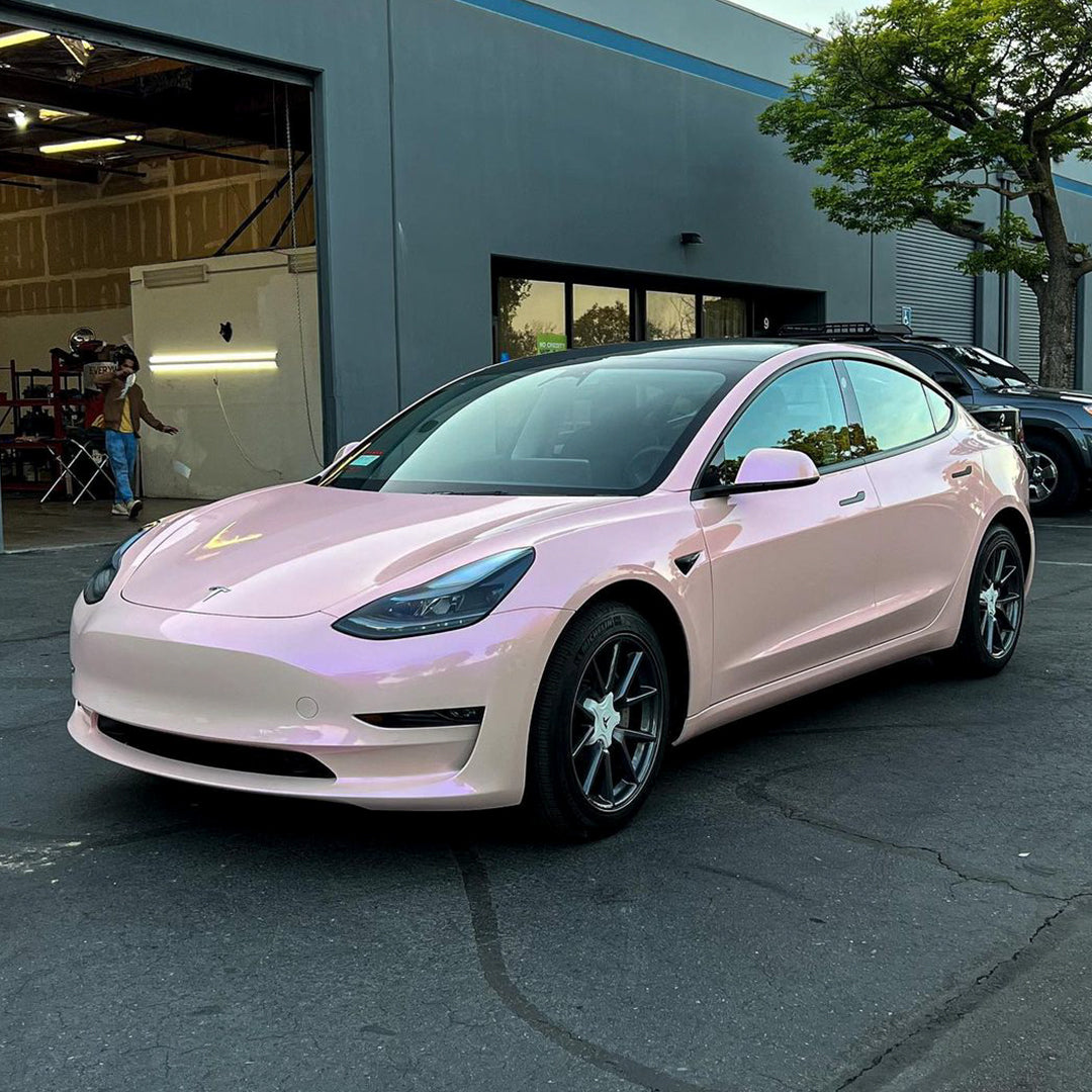 Tesla Model 3|Candy Metallic Purple Pink Vinyl Wrap|Eowrap