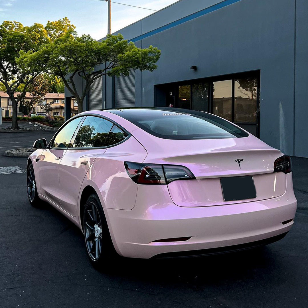 Tesla Model 3|Candy Metallic Purple Pink Vinyl Wrap|Eowrap