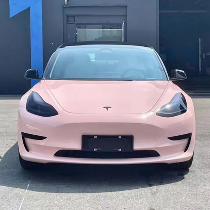 Tesla Model 3|High Glossy Baby Pink Vinyl Wrap|Eowrap