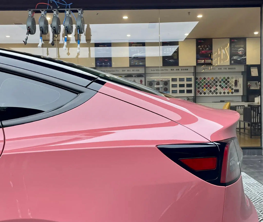 Tesla Model 3|High Glossy Bean Red Vinyl Wrap|Eowrap