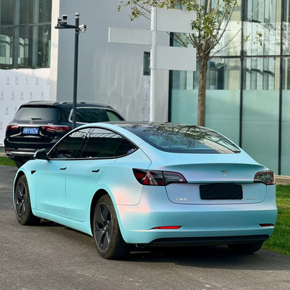 Tesla|Matte Blue Shift Pink Vinyl Wrap|Eowrap