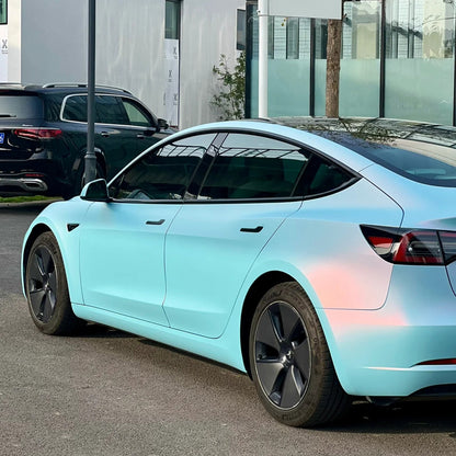 Tesla|Matte Blue Shift Pink Vinyl Wrap|Eowrap