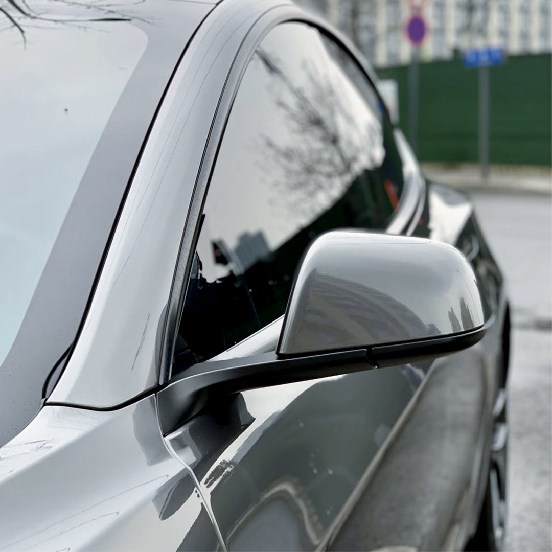 Tesla Model Y|Glossy Metallic Dark Gray Vinyl Wrap|Eowrap