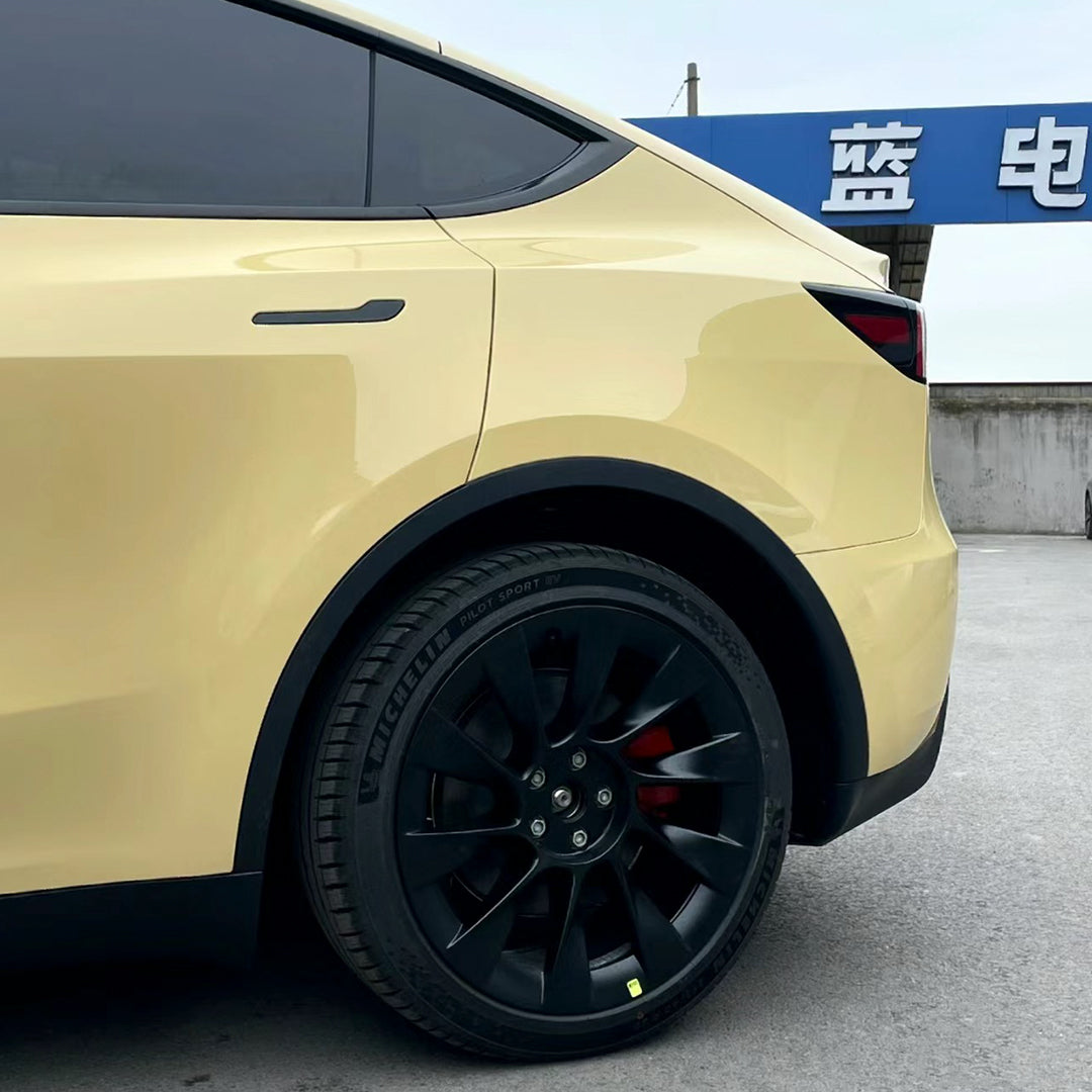 Tesla Model Y|High Glossy Pastel Yellow Vinyl Wrap|Eowrap