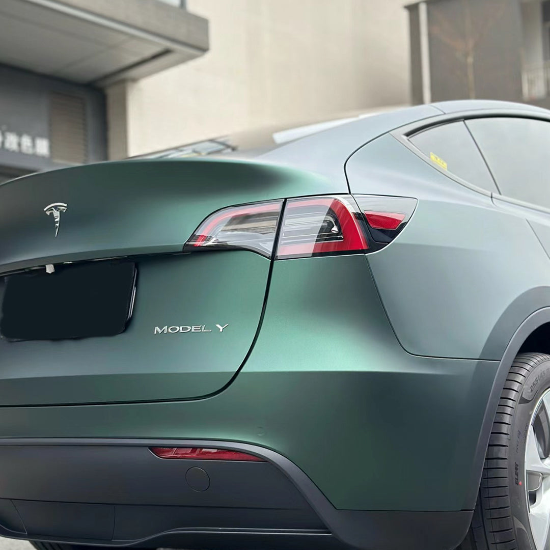 Tesla Model Y|Matte Metallic Hunter Green Vinyl Wrap|Eowrap