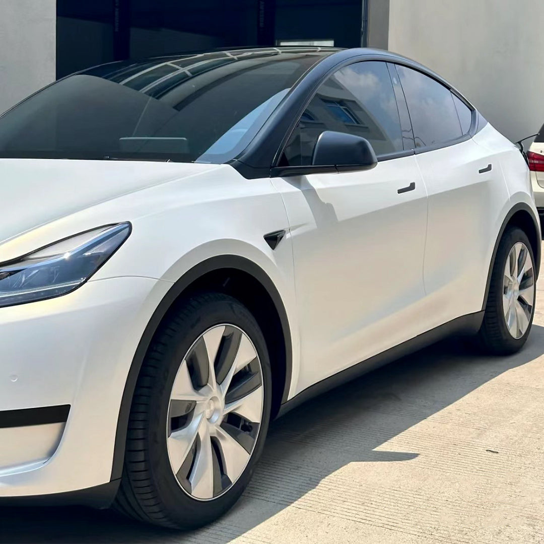 Tesla Model Y|Matte White Gold Vinyl Wrap|Eowrap