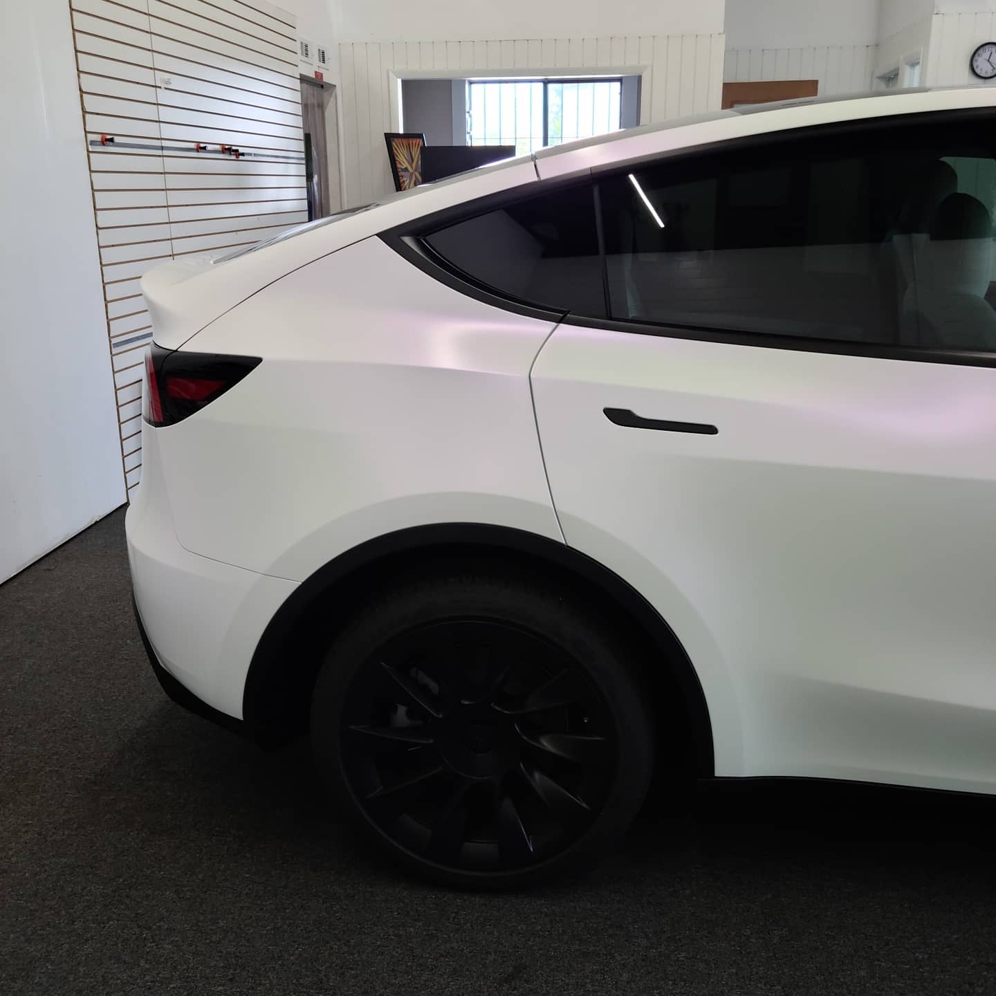 Tesla Model Y|Matte White Purple Vinyl Wrap|Eowrap