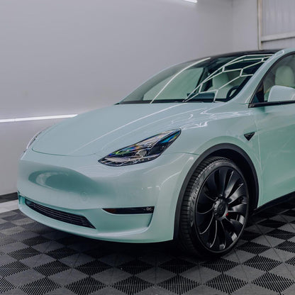 Tesla Model Y|Super Glossy Glacier Blue Vinyl Wrap|Eowrap