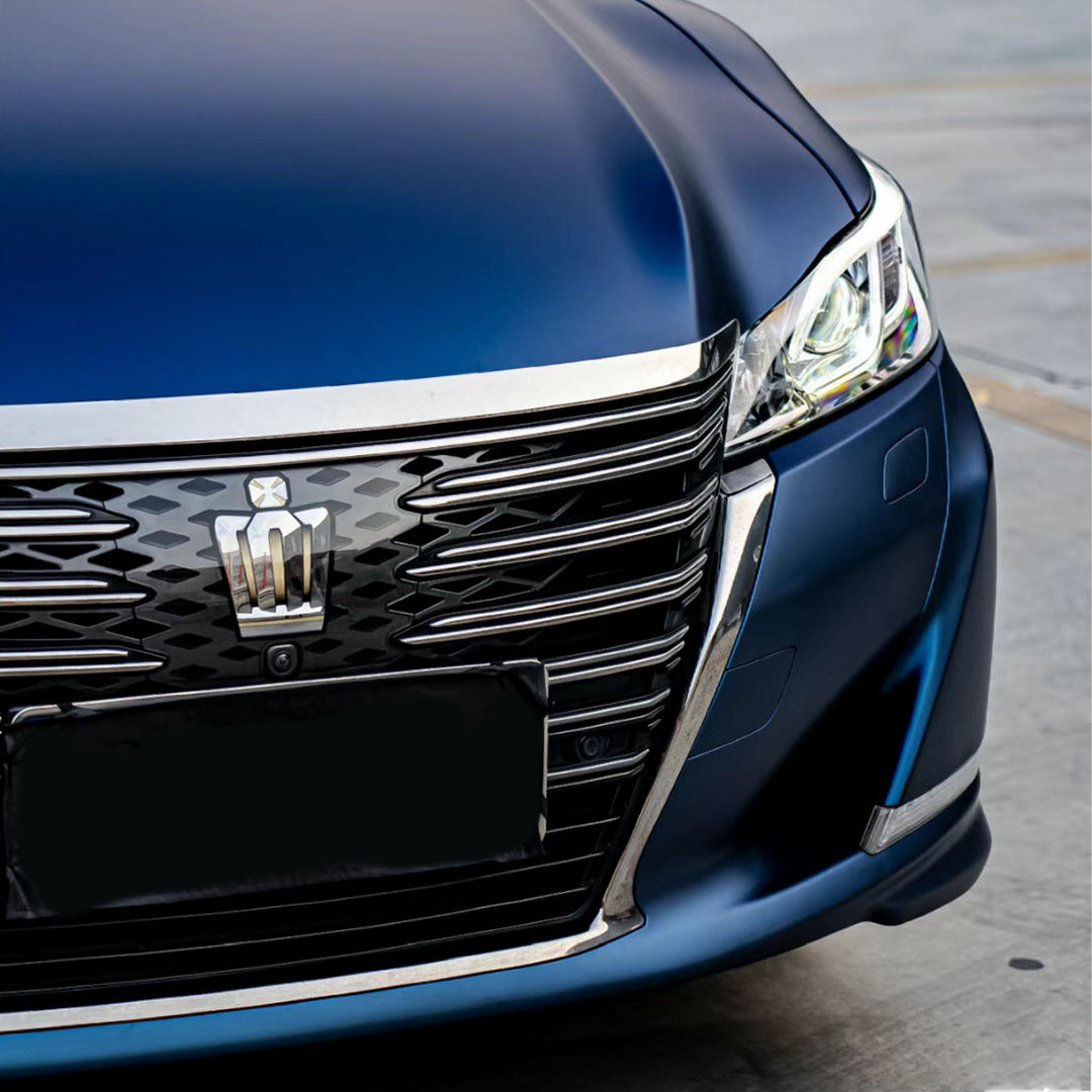 Toyota Crown|Satin Chrome Silk Prussian Blue Vinyl Wrap|Eowrap