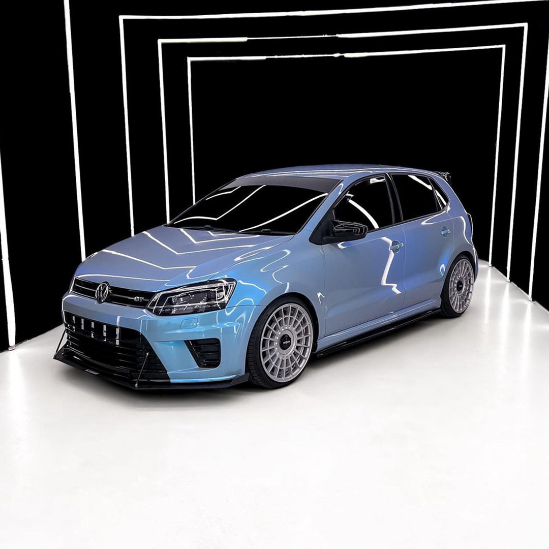 Volkswagen Polo|Candy Metallic Dark Gray Blue Vinyl Wrap|Eowrap