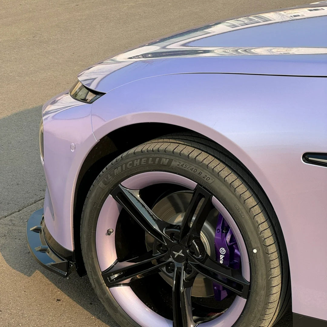 XPeng P7|Candy Metallic Silver Purple Vinyl Wrap|Eowrap