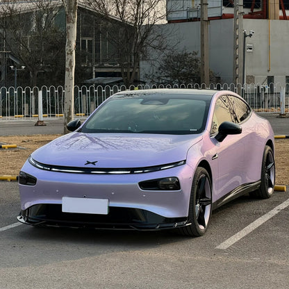 XPeng P7|Candy Metallic Silver Purple Vinyl Wrap|Eowrap