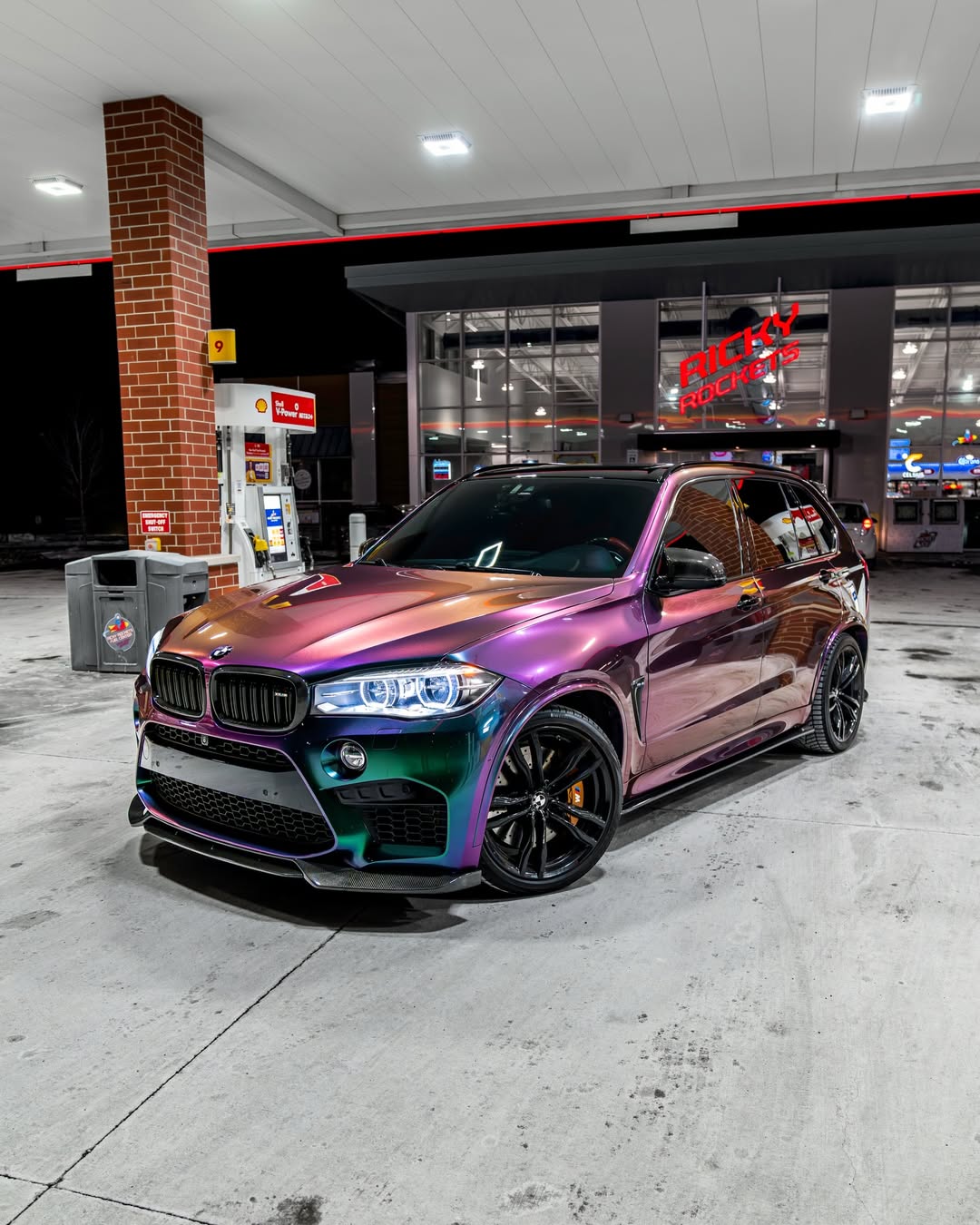 Gloss Green Galaxy Vinyl Wrap installed on BMW X5 M (F85) X5 M (F85)