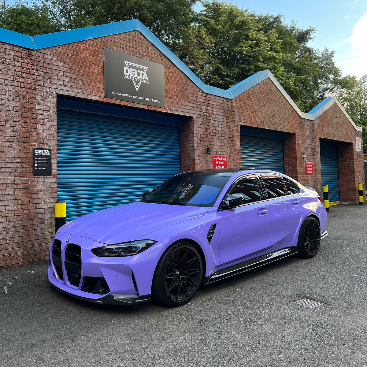 Gloss Lavender Purple Vinyl Wrap installed on BMW M3 (G80) M3 (G80)