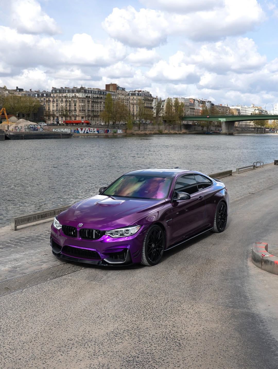 Gloss Metallic Deep Purple Vinyl Wrap installed on BMW M4 (F82) M4 (F82)