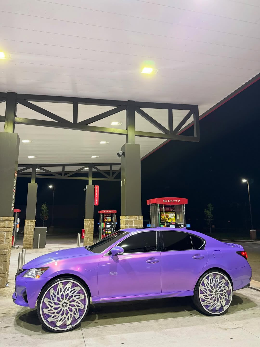 Gloss Metallic Violet Purple Vinyl Wrap installed on Lexus GS (L10) GS (L10)