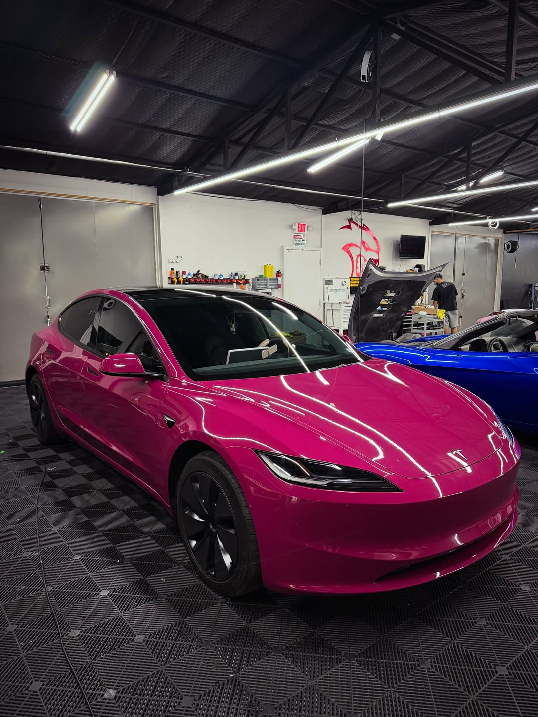Gloss Ruby Star Vinyl Wrap installed on Tesla Model 3 (Highland) Model 3 (Highland)