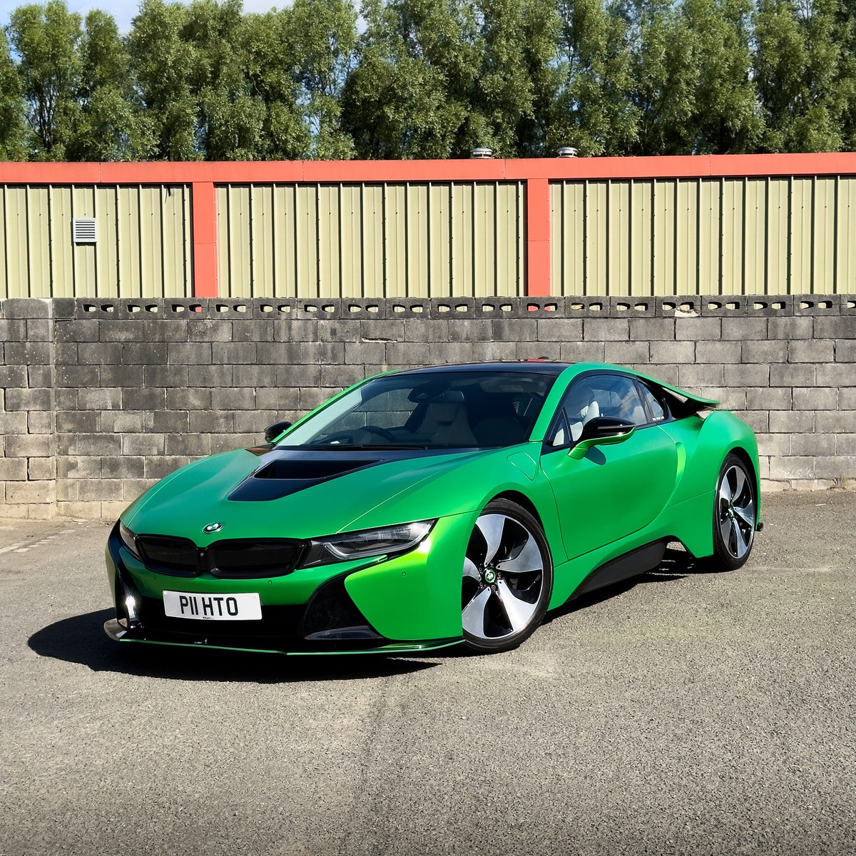 Matte Metallic Demon Green PPF installed on BMW i8 Coupe (I12) i8 Coupe (I12)